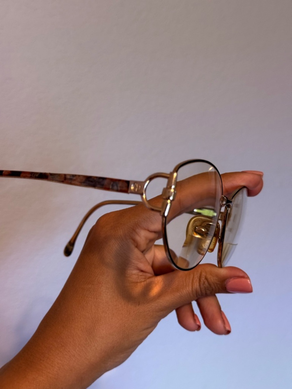 GUCCI | Vintage Round Metal Glasses - Gold Frame - Picture 4 of 7